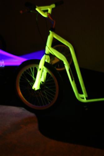It is because the scooter by the design studio studiovacek.cz shines in the dark...