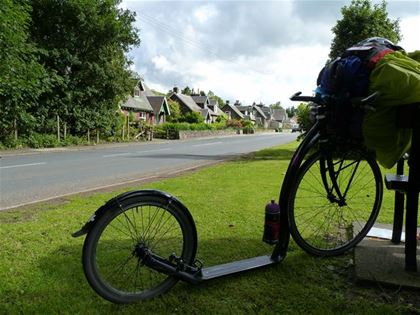 To park a scooter loaded with 20 kg requires lots of skills.