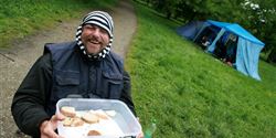 Member of the Klídek (Easy) team relaxing.
