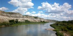 The Red Deer River runs through the centre of the region.