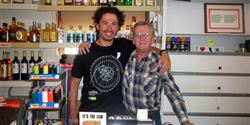 David with Rick Baxter, owner of the petrol station and the shop pointedly called Praire Oasis.