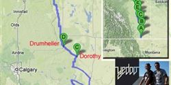 Alles kann man nicht planen. Die ursprüngliche Route mussten die Jungs mehrere male verändern. Schließlich sind sie von Lethbridge losgefahren und ihr Wandern endeten im Städtchen Red Deer.