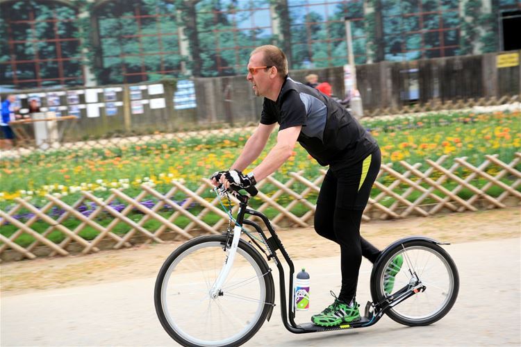 Zdeněk Valenta while training in Prague park Stromovka