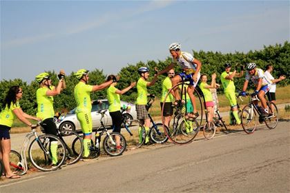 This year, Josef Zimovčák came back to Tour de France on his historical bike. He completed several mountain stages, with the objective of promoting the iniciative of his foundation called On a bike for kids (Na kole dětem).