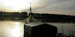 Sunset on the River Po.