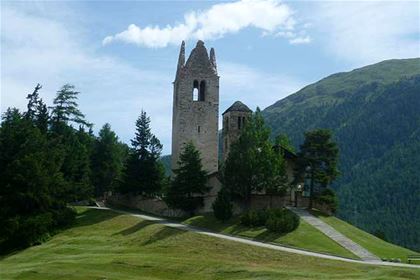 From the Inn cycle route – a small church up in the mountains