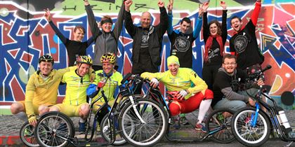 A group photo of members of the Kick France and Yedoo teams.