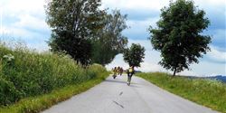 Another of many slopes enjoyed by the boy in the country side around Příbram.