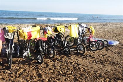 Why walk to the beach if you have a scooter to ride? 