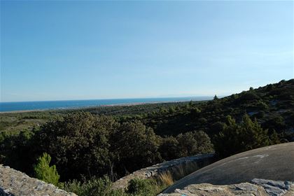 View of the sea from the La Clape mountain 
