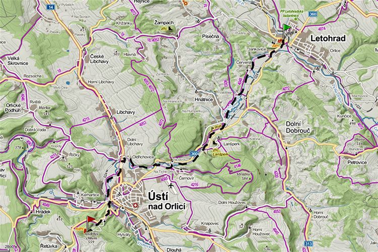 Cyklostezku najdete na mapě pod číslem 4048.