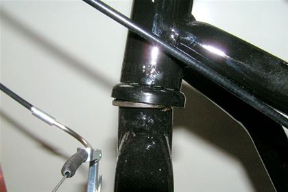 The solidity of the scooter didn't withstand crash tests - deformation of the wheel fork