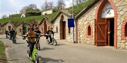 Younger boys showed an excellent ride in between the wine cellars in Vrbice.