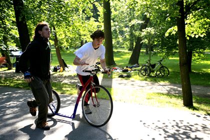 Easy handover of the scooter was the main stumbling block of the race.