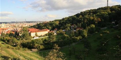 The Petřín hill that overlooks the city of Prague is 327 metres above sea level. The Petřín lookout tower, which is a miniature copy of the Eiffel Tower in Paris, was built on the top of the hill in 1901.