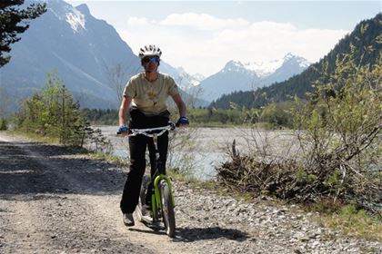 You will need a helmet and glasses because you will be going down a strengthened gravel path.