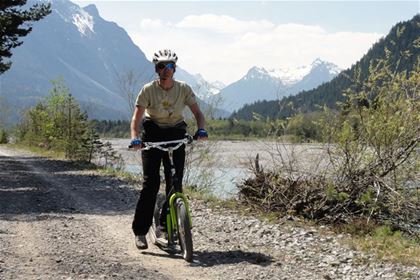 You will need a helmet and glasses because you will be going down a strengthened gravel path. 