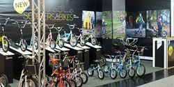 The design doesn't end with the scooters. It also helps to create visual impact for presentation of all the scooters.