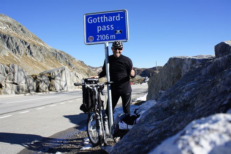 On the top of St. Gotthard pass.