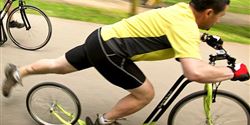 When riding in the "dove" position, you present the minimum wind resistance profile.
