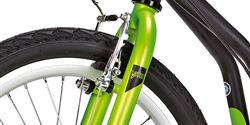 Good quality scooter has good quality brakes – on the picture „V“ brake.