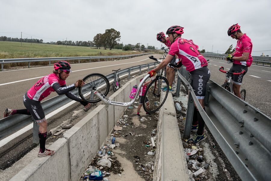 In Italian traffic riding was life-threatening sometimes so the guys tried to avoid busy highways as much as they could.