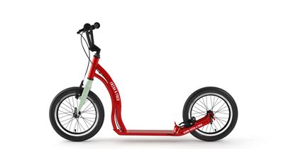 An aluminium scooter for city schoolers in Cream Red