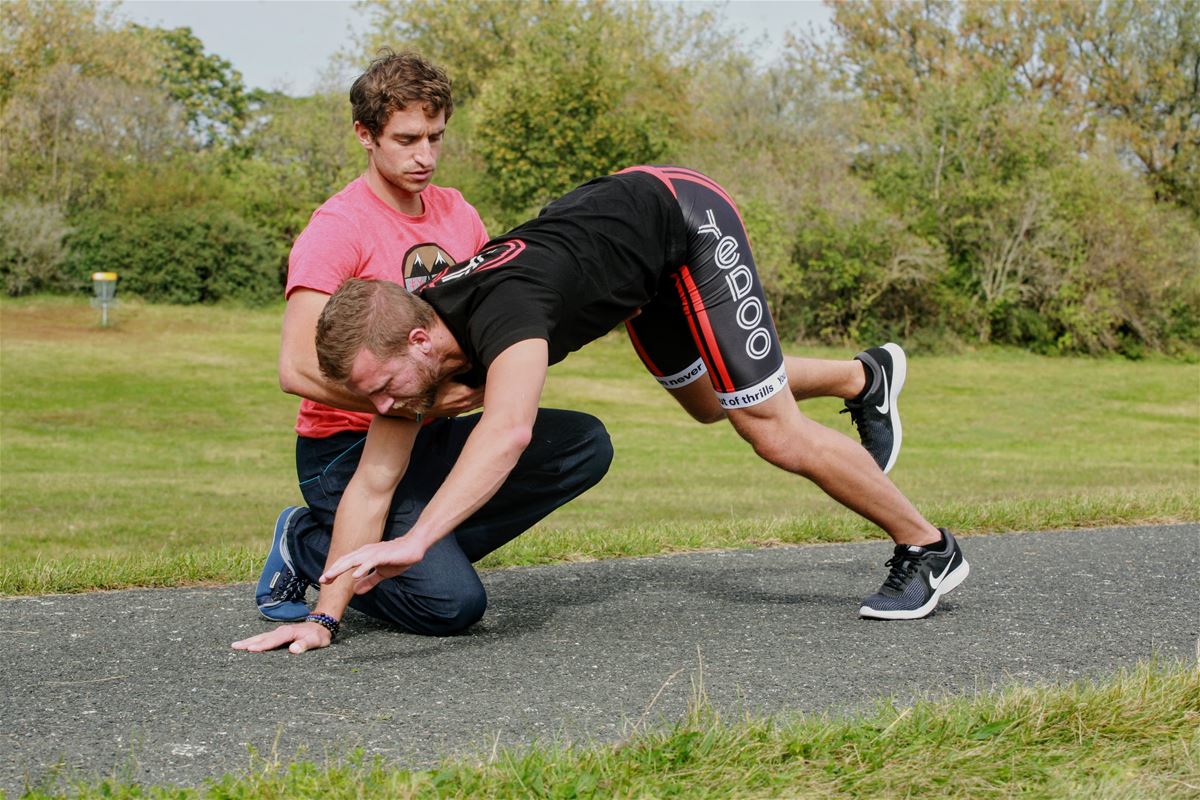 The bear position comes from developmental kinesiology and it will help you find out, how you are doing for stability.