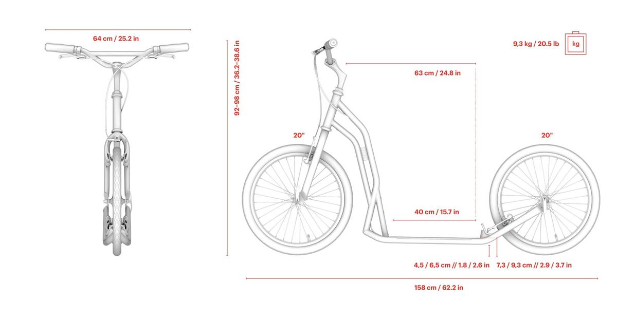 Detailed technical specification of Yedoo S2020 scooter