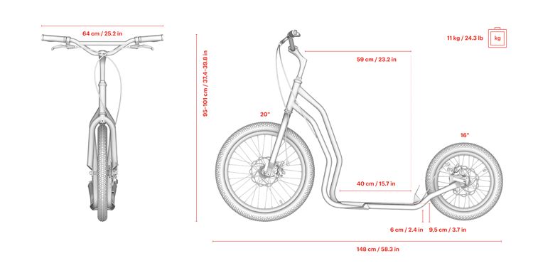 Trottinette Yedoo Mezeq Spécification technique