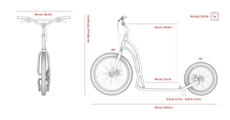 Parametre kolobežky Yedoo S2016 Disc