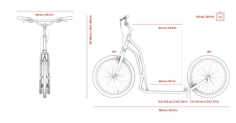 Yedoo S2020 – športová kolobežka kompaktnej veľkosti