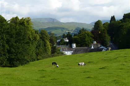 A picturesque countryside in the English national park The Lake District.