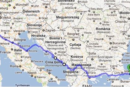 The 2,550 km long trip.