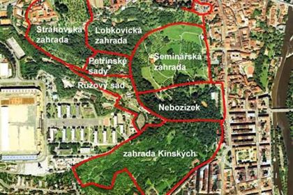 Large complex of gardens at Petřín is full of magnificent places. 